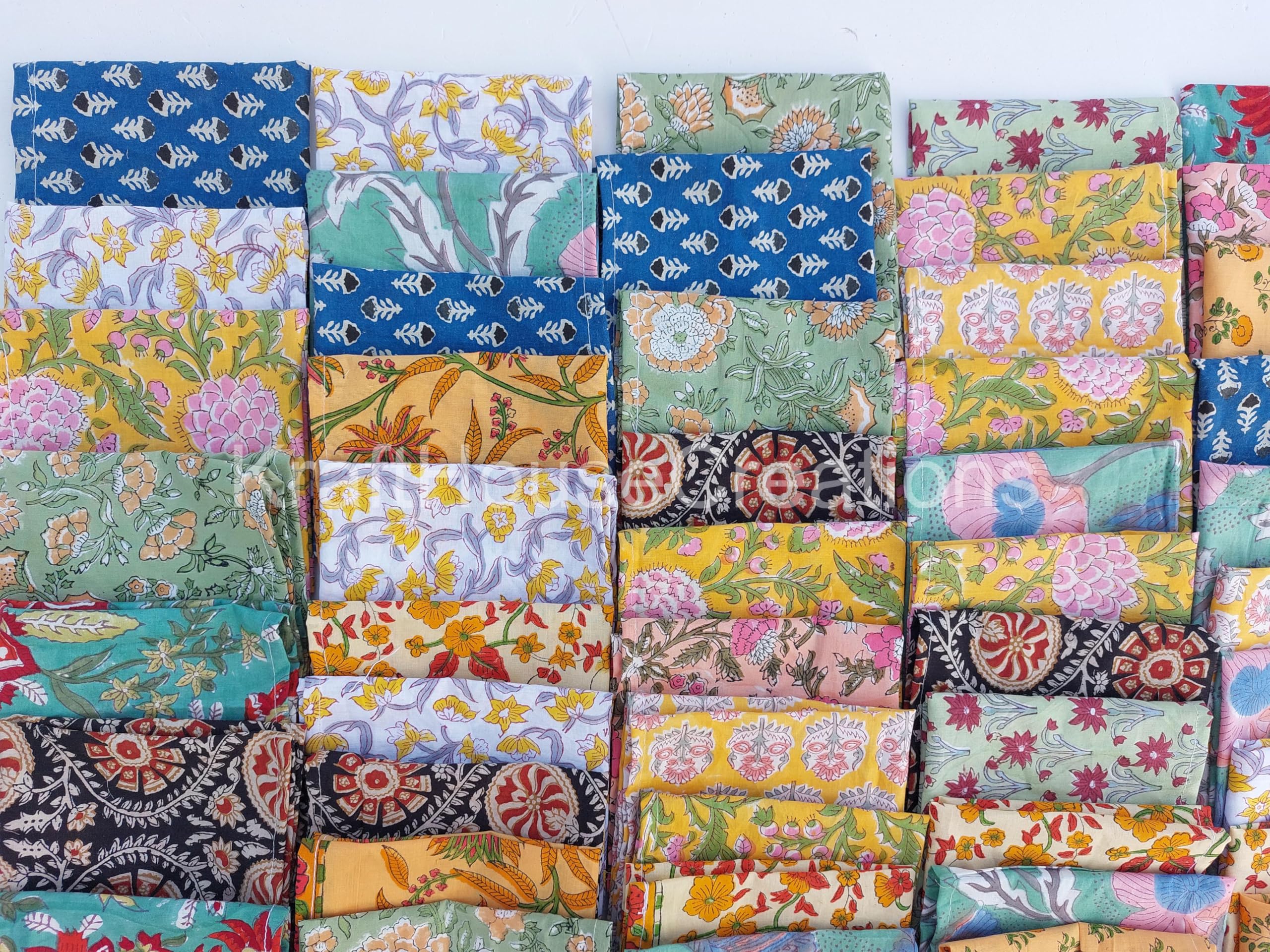 KHC Mix lot 100% Cotton Napkin Hand Block Print Napkin Kitchen Cloth Napkin Table Cloth Napkin (20, 16X16 Inches)