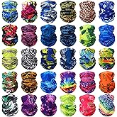 Tarpop 30 Pcs Neck Gaiters Scarf Elastic Wrap Headband Sweat Absorbing Bandana for Women Men Sports Yoga Running