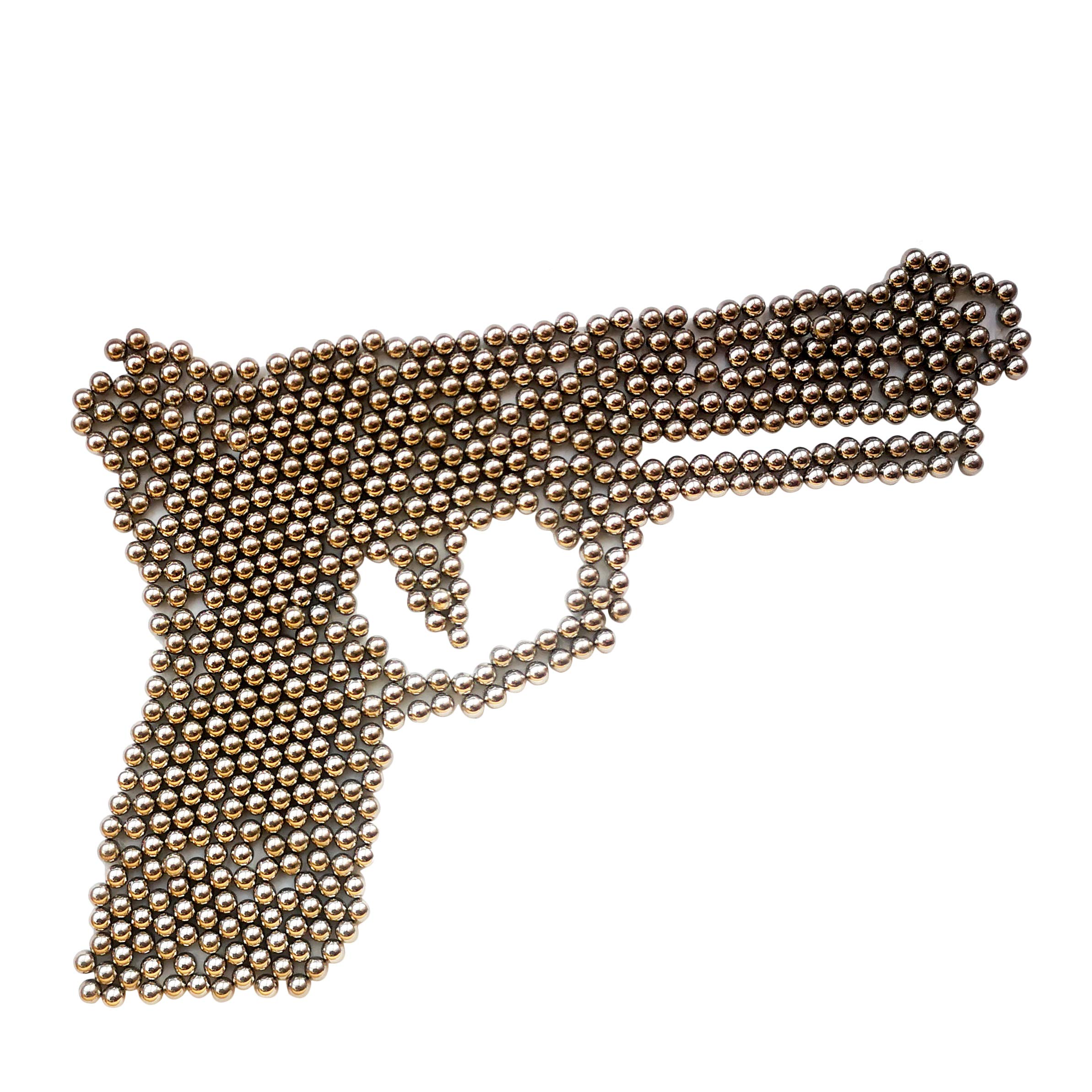 GM&BW 4000pc 4.5mm .177 cal airsoft air rifle BB Pelletes by Carbon Steel Ammo,Nikel-coated Rustproof,Resealable Packing