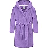 FunnyPaja Kids Soft Towel Hooded Robe Cotton Bathrobe for Girls 5-16 Years