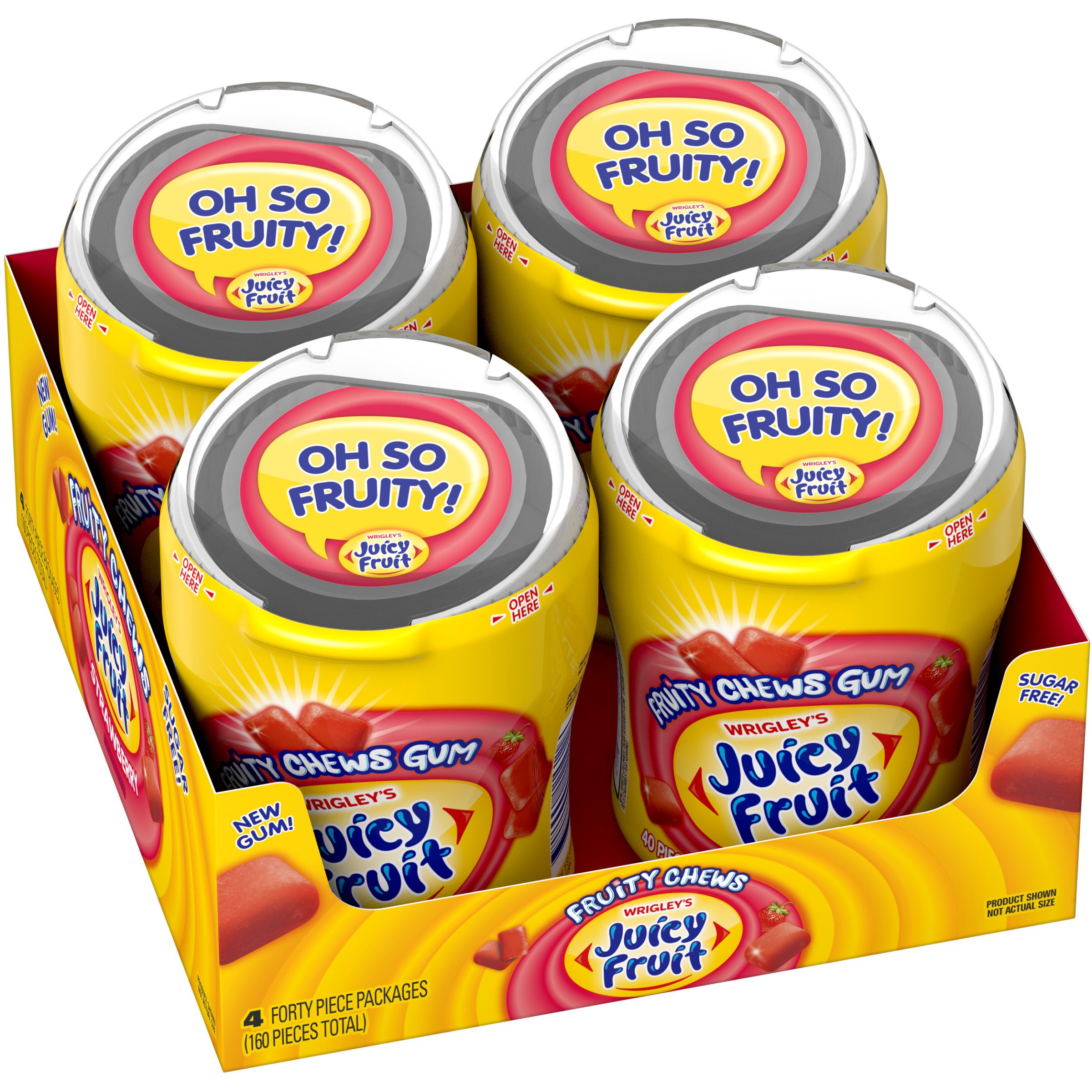 Juicy Fruit Gum Mixies Fruity Chews Sugarfree Bottle, 15