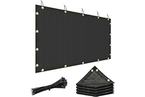 ShadeMart 90% Shade Cloth, Black 8' x 4' Outdoor Dog Shade Tarp, Shade Cover with Upgrade Grommets and Zip Ties, Sunblock Net for Garden Carport Chicken Coop Dog, We Custom Size