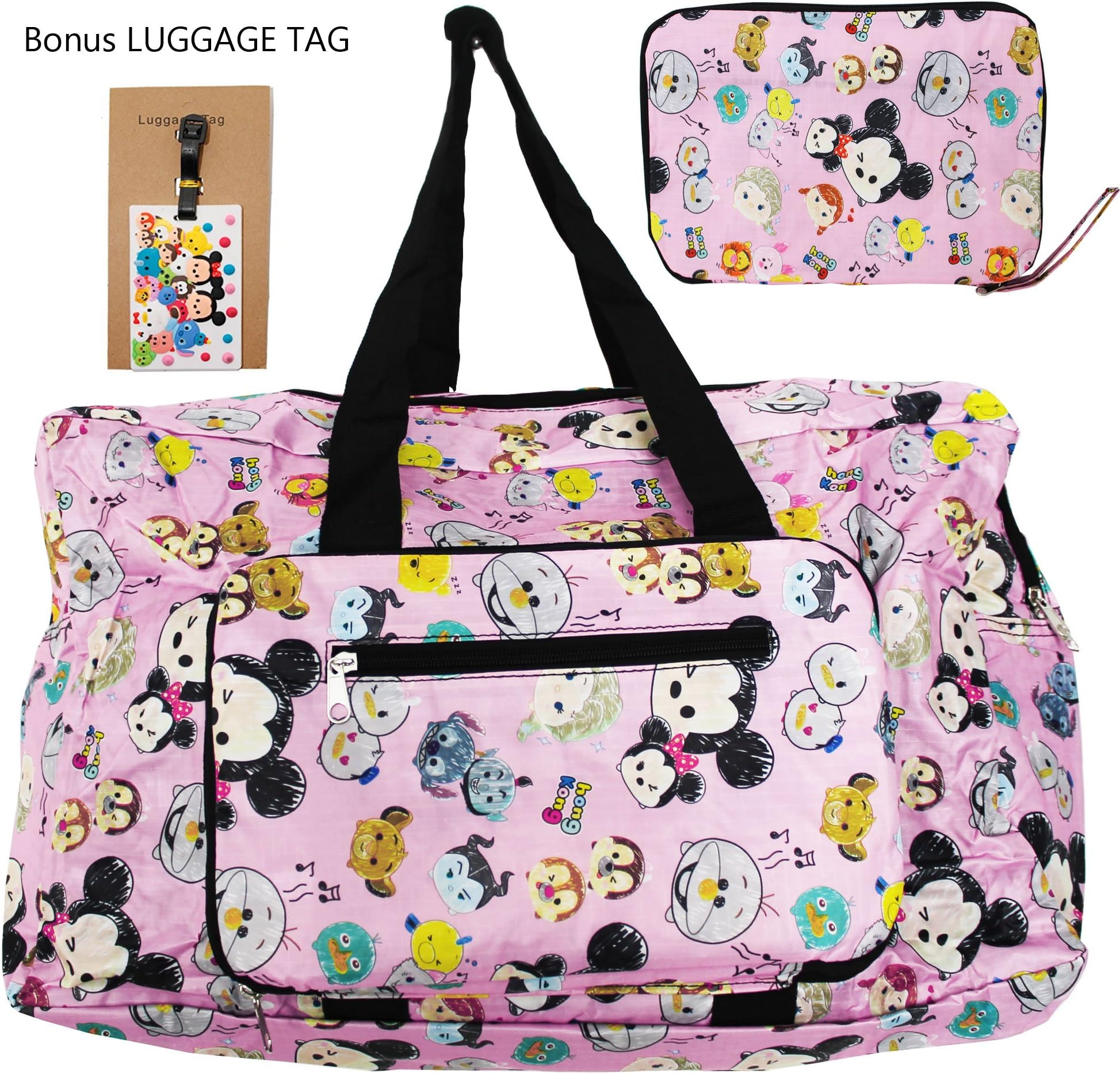 ZIVO TM Adorable and Cute Lightweight Foldable Duffle Bag for Gym or Travel, Luggage Carry On