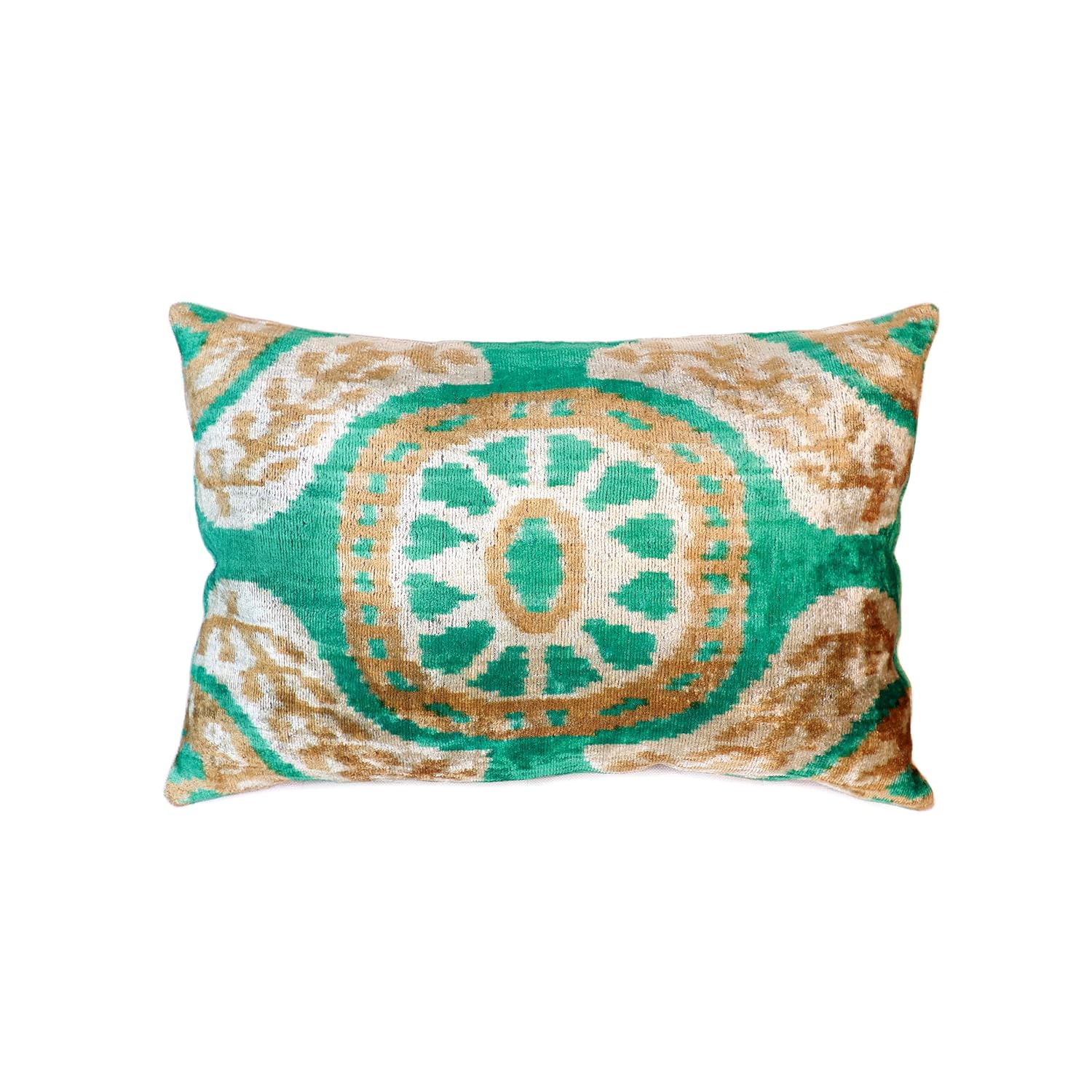 Amazon Com Pasargad Silk Velvet Ikat Pillow 15 X 24 Kitchen