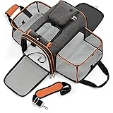 Lesure TSA Airline Approved Pet Carrier - Expandable Cat Carrier, Travel Dog Carriers for Small Dogs Cat, Soft-Sided Puppy Ca