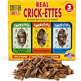HotLix Crick-ettes Edible Crickets, 3-Pack - 3 Flavors | Dried Edible Crickets, Salt n Vinegar, Bacon &amp; Cheese, Sour Cream &amp; Onion Flavors