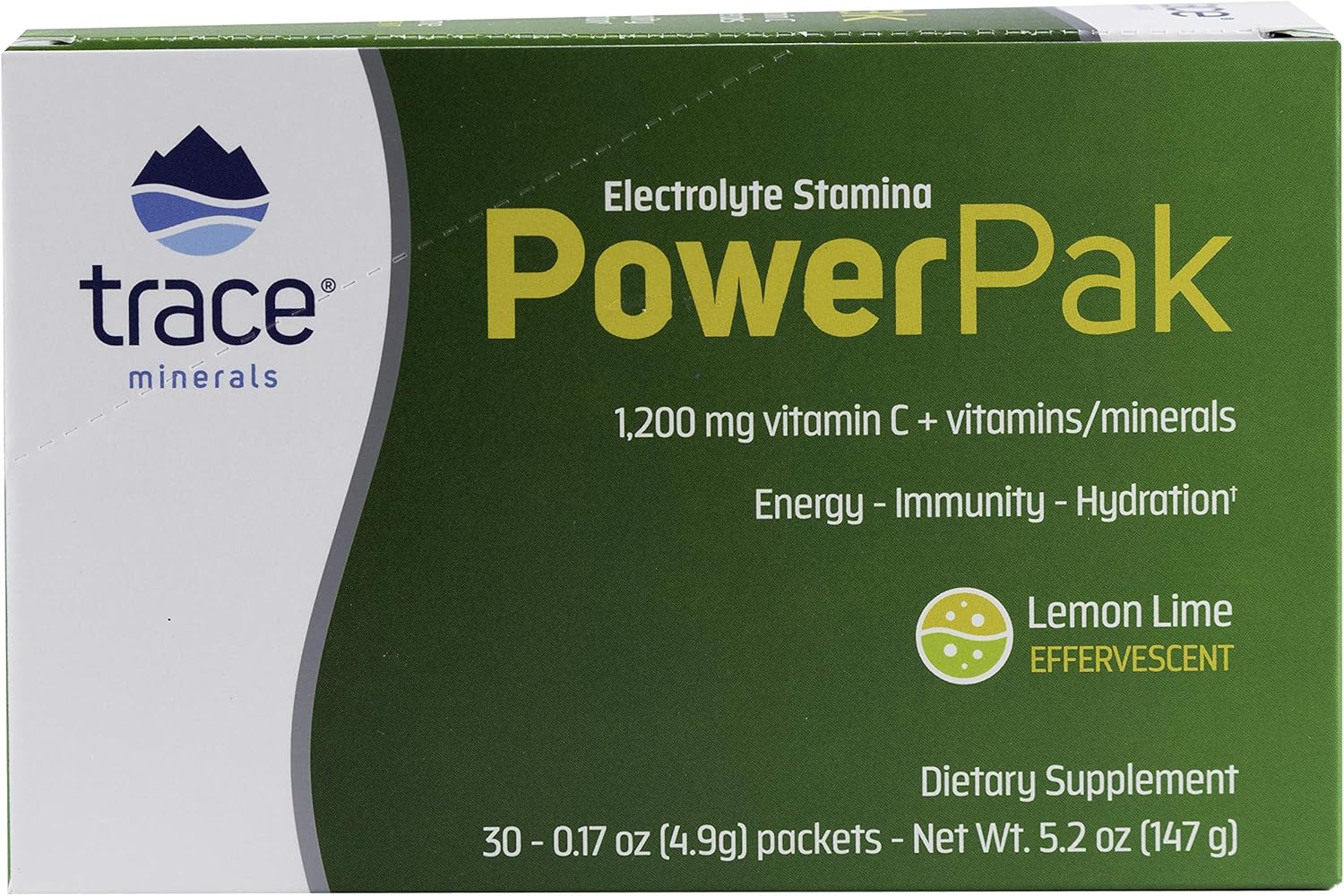 Trace Minerals Electrolyte Stamina Power Pak Non-GMO, Lemon Lime,0.17 Ounce (30 Count): Health & Personal Care