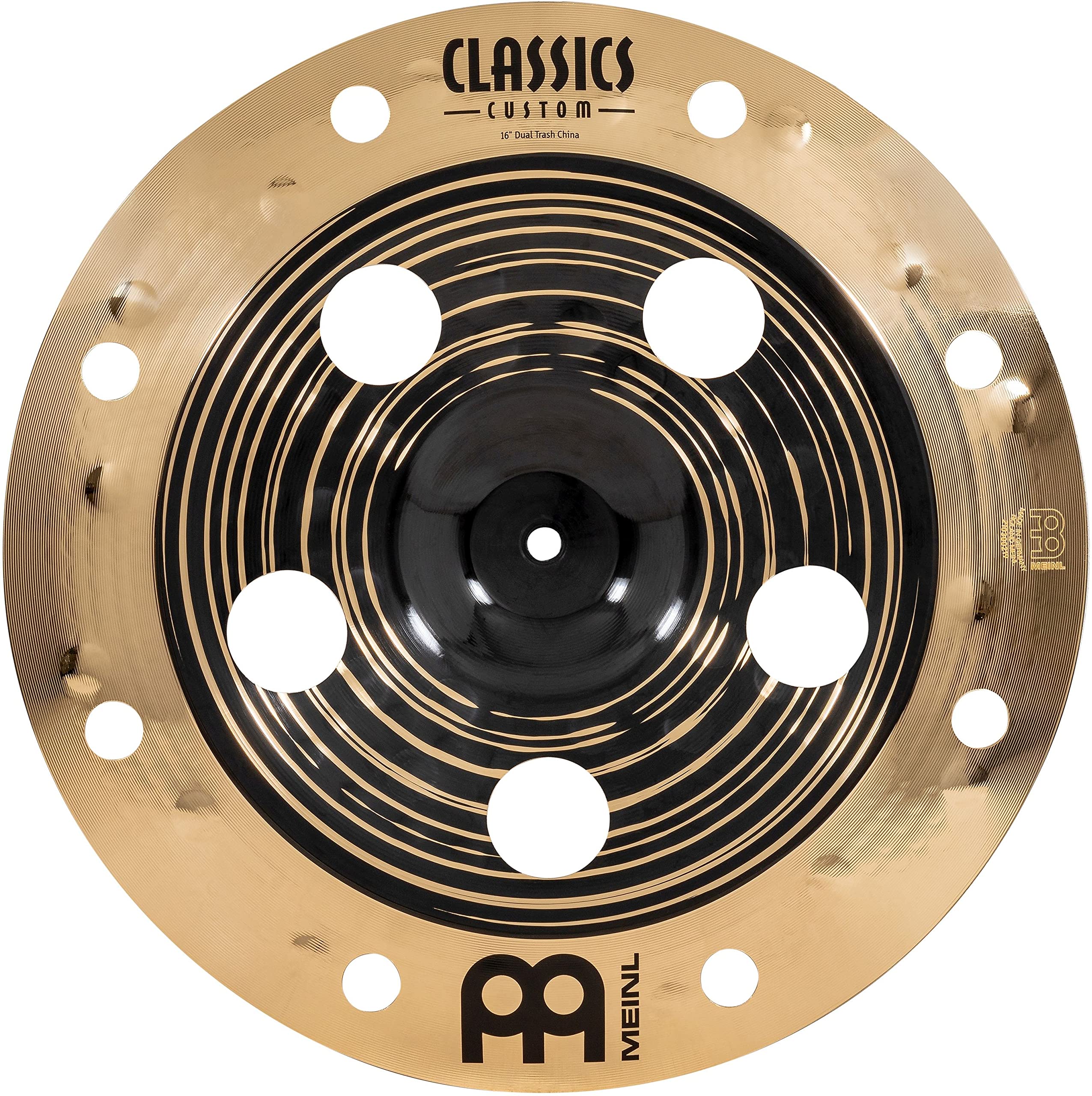 Meinl Cymbals Classics Custom Dual Trash China Cymbal 16 inch (Video) for Drumkit (40,64cm) B12 Bronze, Dark Finish and Brilliant Finish - Made in Germany (CC16DUTRCH)