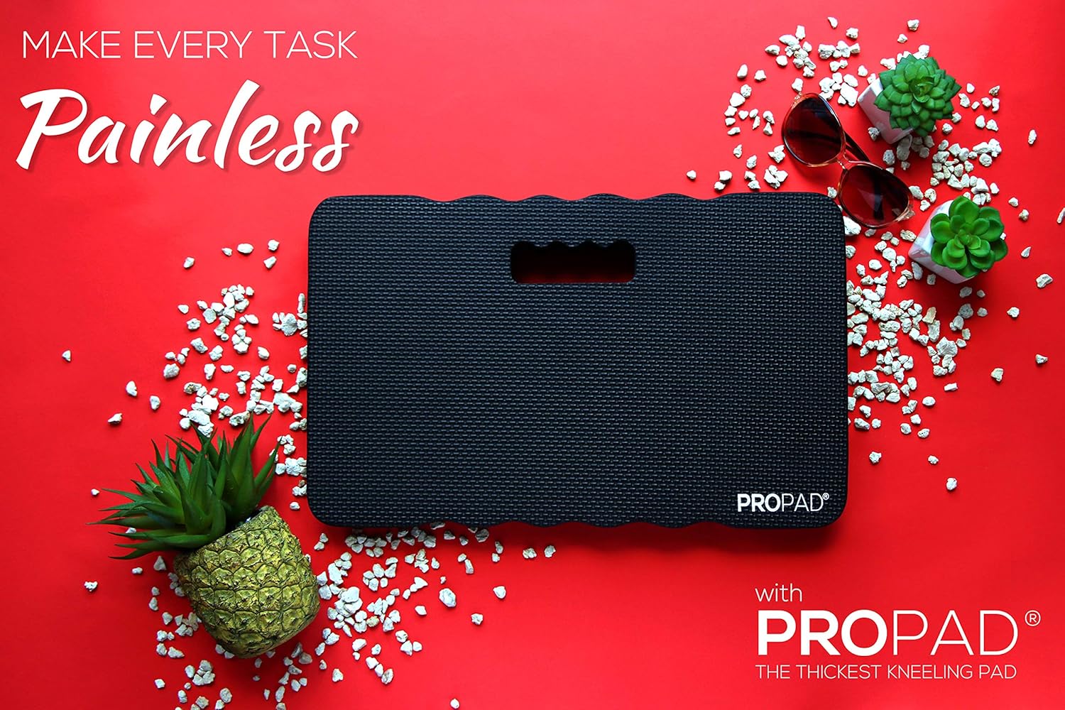 Thick Kneeling Pad, Garden Kneeler for Gardening, Bath Kneeler for Baby Bath, Kneeling Mat for Exercise & Yoga, Knee Pad for Work, Floor Foam Pad, Extra Large (XL) 18 x 11 x 1.5 Inches, Black: Garden & Outdoor