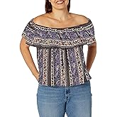 Star Vixen Women's Ruffled Peasant Top