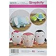 Simplicity Creative Patterns US8069OS 8069 Stuffed Penguins/Turtle/Elephant, One Size