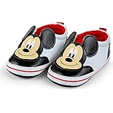 Disney Mickey & Minnie Mouse Infant Shoes – Adorable Slip-On Baby Shoes with 3D Character Design and Hook and Loop Closure, Easy On and Off – Sizes 3-18 Months