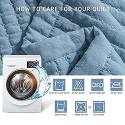 KASENTEX Quilt Mini Set-Stone Washed-Super Soft