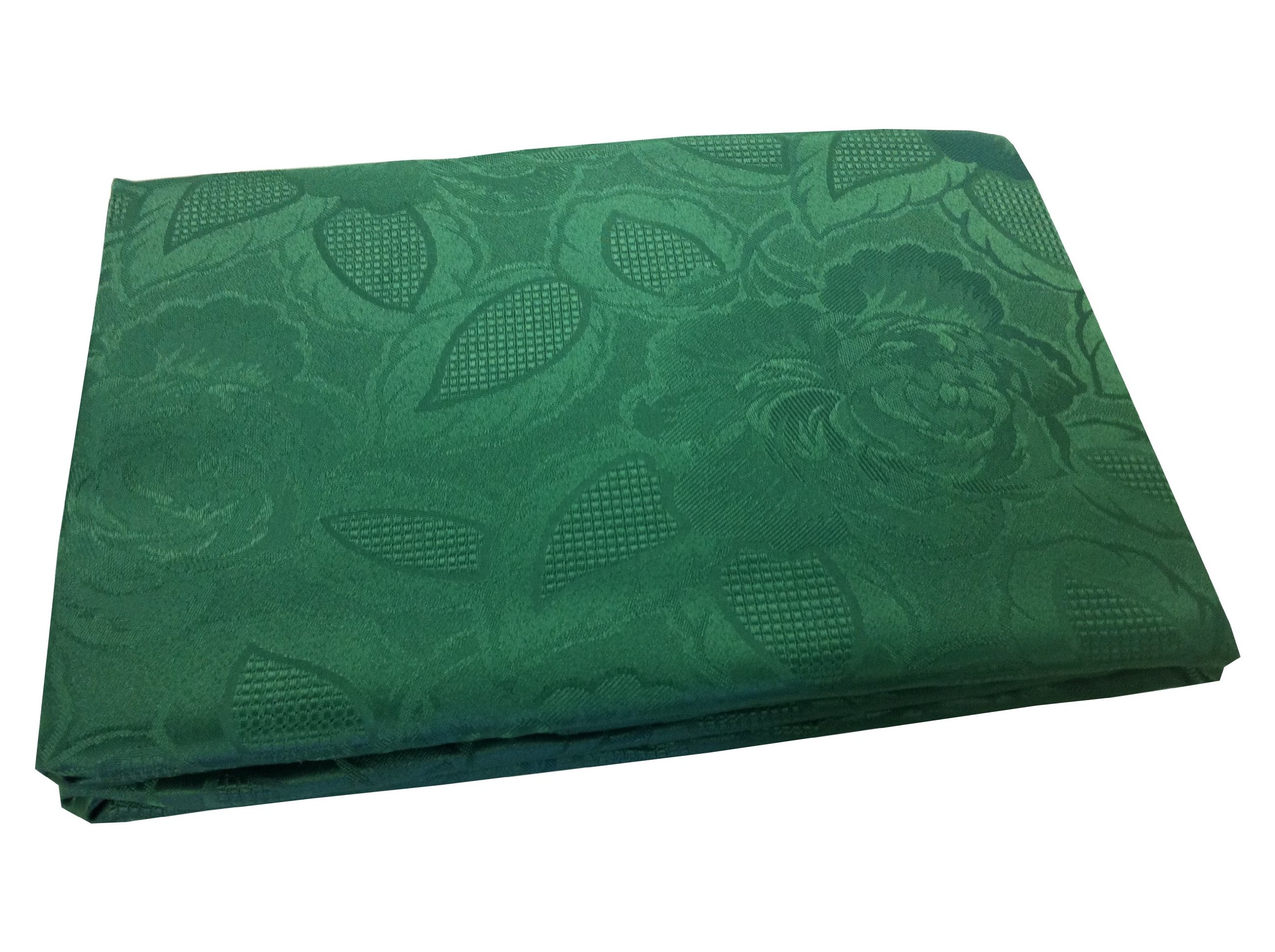 Emma Barclay Damask Rose - Jacquard Table Cloth in Forest Green - 70x108 (178x274cm) — image 1