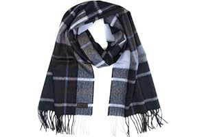 Hickey Freeman Patterned 100% Italian Cashmere Scarf for Men – Ultra-Soft Men’s Winter Scarves, 66-Inches x 12-Inches