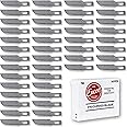 Excel Blades 50 PCS Hobby Blade Refill, #10 High Carbon Steel Curved Hobby Knife Blades Replacement, for Precision Cutting, Multi-Purpose Professional, Hobby, and Crafting with Storage Case