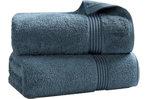 Superior Egyptian Cotton 2-Piece Bath Sheet Towel Set, Oversized Body Towels For Adults And Kids, Large Towel For Bath, Shower, Guest Bathroom, Spa, Gym, Resort, Essentials, Airbnb, Sapphire