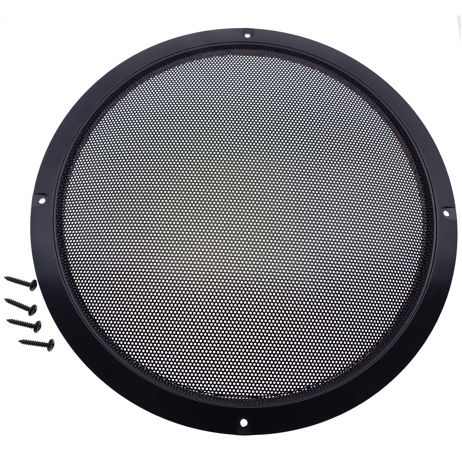 Photo 1 of 2 Pack 10 Inch Speaker Grills Cover Metal Mesh Grill Horn Guard Protector Cover with Mounting Screws for Home/Car Audio [FDXGYH, Black]