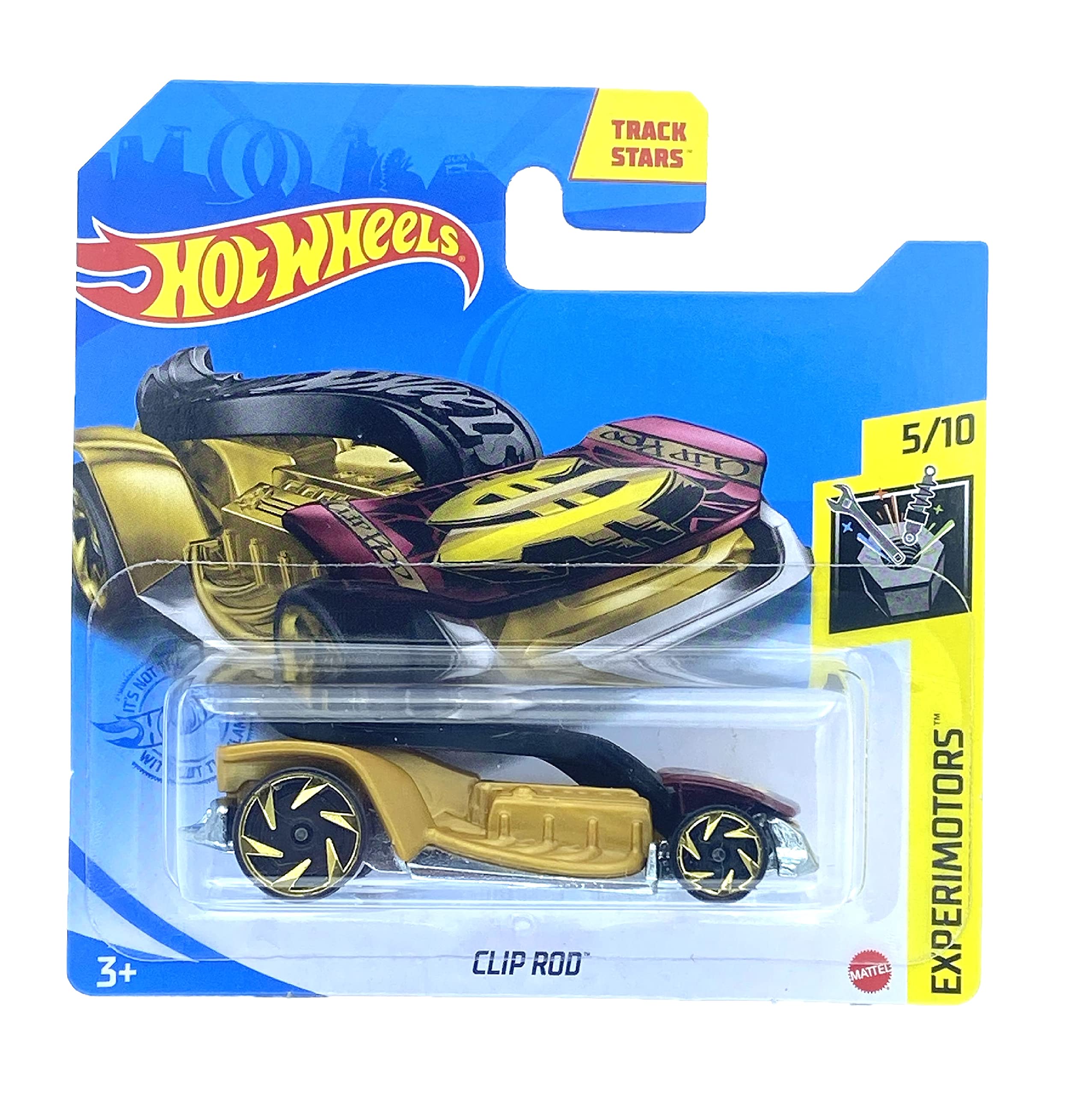Hot Wheels Clip Rod (Black/Gold) 5/10 Experimotors 2021 - 52/250 (Short Card) GRX76