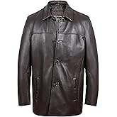 REED EST. 1950 Men's Jacket Genuine Lambskin Leather Four Button Car Coat