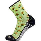 Zensah Limited Edition Running Socks - Fun and Crazy Mini Crew Compression Socks, Moisture Wicking and Anti Blister
