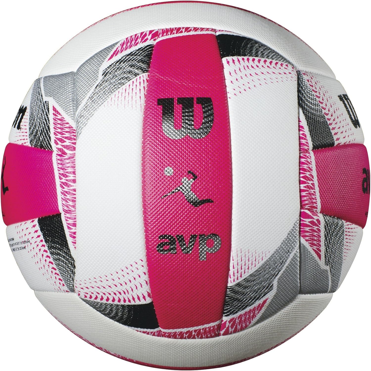 Wilson AVP II Replica Beach Volleyball, Pink/White: Sports & Outdoors