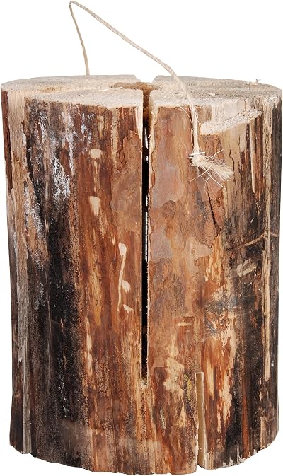 Esschert Design Swedish Torch 25 cm Fir Wood Log Candle Outdoor Heater