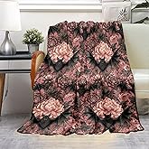 Fleece Throw Blanket Soft Cozy Warm Bed Blanket Decorative Blankets for Home Decor Gothic Bat,50x60