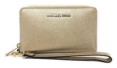 jet set large embellished leather smartphone wristlet