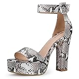 IDIFU IN5 Sabrina Platform Block Chunky High Heels