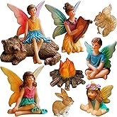 Mood Lab Fairy Garden - Miniature Fairies Figurines Accessories - Camping Kit of 9 pcs - Set for Outdoor or House Decor