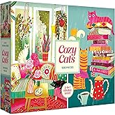 RoseArt - Cozy Cats 500 Piece Double-Sided Jigsaw Puzzle &ndash; Matte &amp; Glossy Sides &ndash; Cat Puzzle for Adults - 2-in-1 Puzzle with Bonus Poster