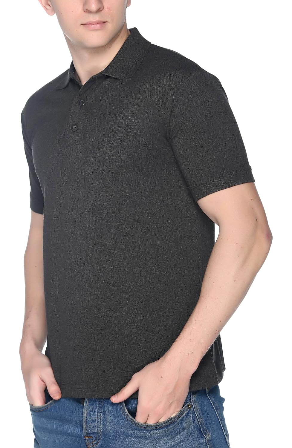 pikmee fastees half sleeve casual neck collar polo t-shirt for men