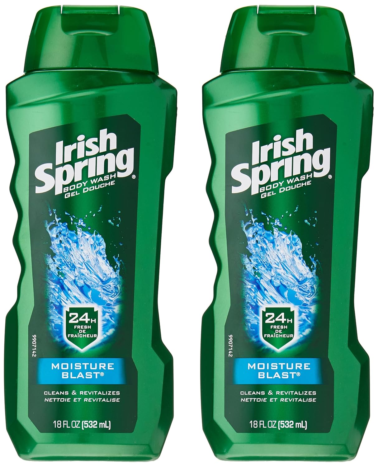 Irish Spring Moisturizing Men's Body Wash Shower Gel, Moisture Blast - 18 fluid ounce (2 Pack): Beauty