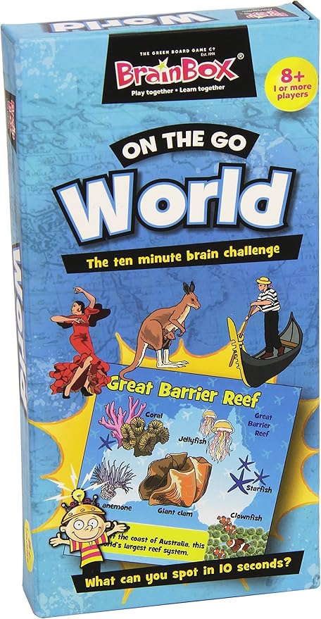 Amazon Com Brainbox For Kids World On The Go Travel Card Game