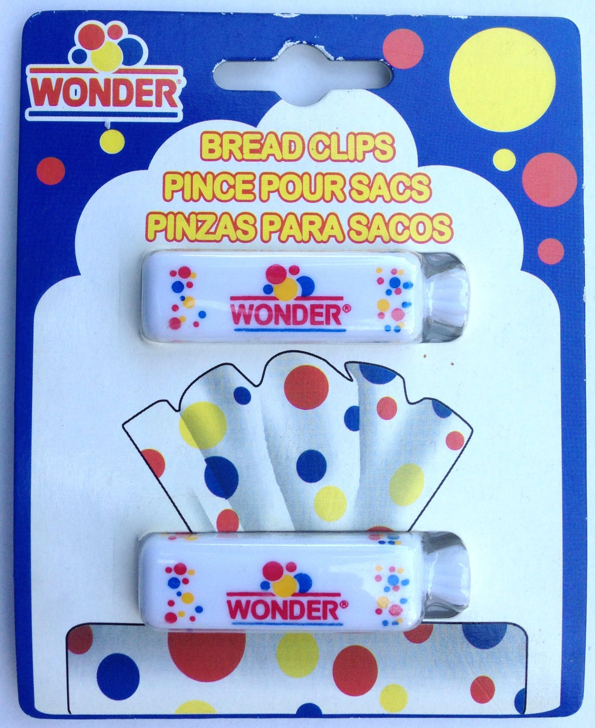 WONDER BREAD Bread Clips Bag Ties OFFICIALLY LICENSED PRODUCT (Pack of 2)