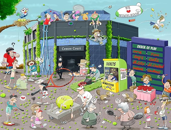 Chaos at Wimbledon 500 Piece Jigsaw Puzzle Amazon.co.uk Toys & Games