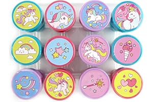 TINYMILLS 12 Pcs Unicorn Stamp Kit for Kids