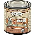 SamaN Interior One Step Wood Seal, Stain and Varnish – Oil Based Odorless Dye - Protection for Furniture and Fine Wood (Golden Maple SAM-302, 8 oz)