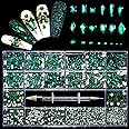 Yzzseven 12 Types of Emerald Green 600 Diamonds + 2500 Flat Rhinestones Mix 20 Styles Flatback DIY Crafts Rhinestone Crystals 3D Decorations Flat Back Stones Set + Rhinestone Picker Wax Pen