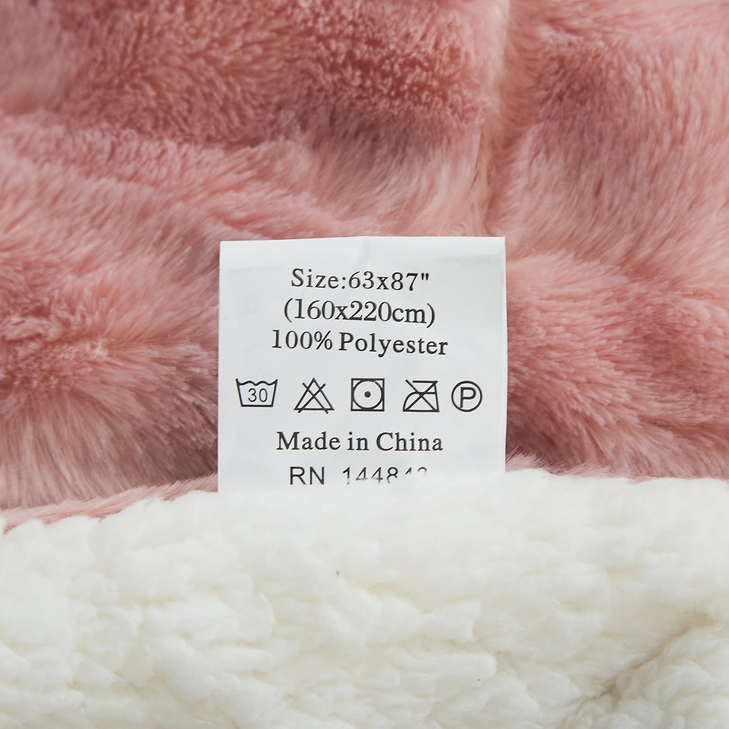 Tache 50x60 Faux Fur Blush Light Dusty Rose Gold Pink Super Soft Warm Throw Blanket: Home & Kitchen