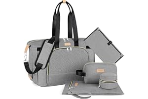 ITIEZY Diaper Bag Tote for Baby - Large Mommy Bag with Portable Changing Pad Pacifier Case, Hospital Bags Travel Baby Bag