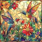 Stained Glass Flower Bird Puzzles for Adults 500