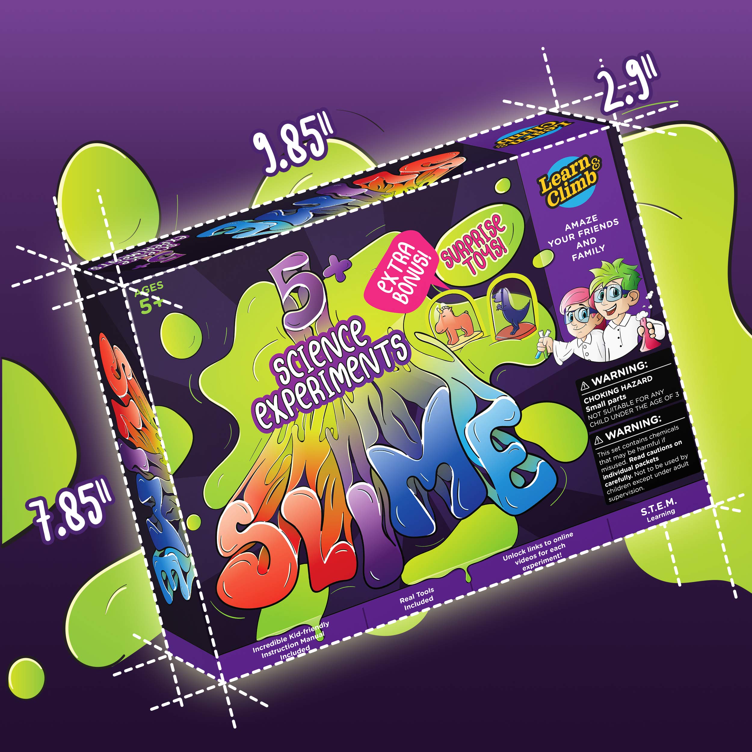 Chemistry Set for Kids 5+ Science Experiments. Make Your own Slime lab Kit. Great Gifts for Girls and Boys Ages 4 5 6 7 8 Years Old and up