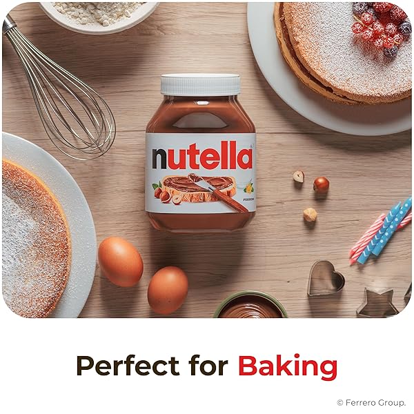 NUTELLA HAZELNUT SPREAD WITH COCOA, CREAMY HAZELNUT SPREAD, BREAKFAST FAVORITE, 35.3 OZ JAR