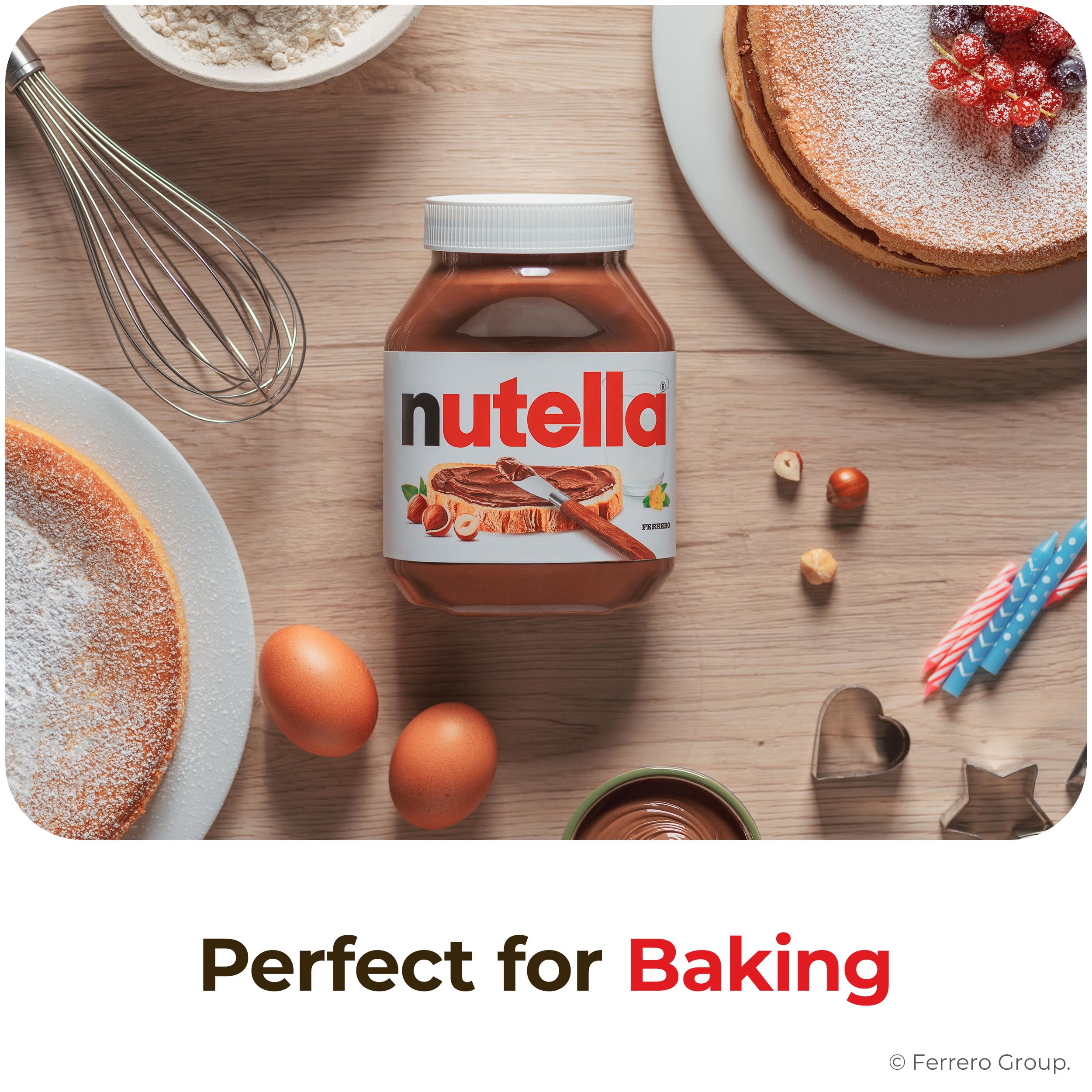 Nutella Hazelnut Spread With Cocoa For Breakfast, 26.5 Oz Jar