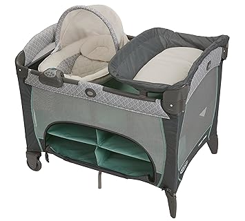 Graco Pack 'N Play Playard with Newborn Napperstation DLX, Manor Graco Pack N Play Playard with Newborn Napperstation DLX Manor