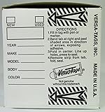 Versa Tag White Key Tags Self-Protecting, 250 tags per box with metal rings