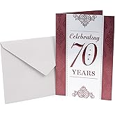 Hallmark 70th Birthday Greeting Card (Scrollwork Pattern)