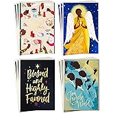 Hallmark Mahogany Religious Boxed Christmas Cards Assortment (4 Designs, 12 Cards with Envelopes)
